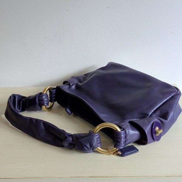 Vintage Coach Purple Shoulder Bag Handbag Y2K - Picture 4 of 11